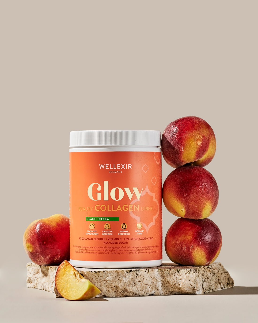 Wellexir Glow Beauty Drink - Peach Ice Tea 60 days / 360 g.