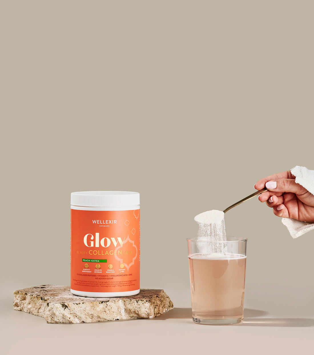 Wellexir Glow Beauty Drink - Peach Ice Tea 60 days / 360 g.