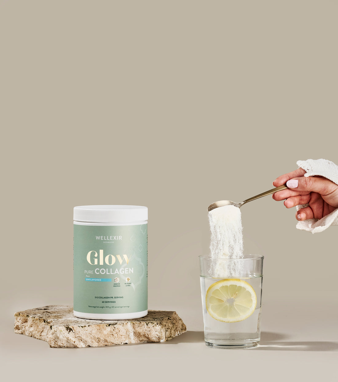 Wellexir Glow Pure Collagen - Unflavored 300 g. for 60 days
