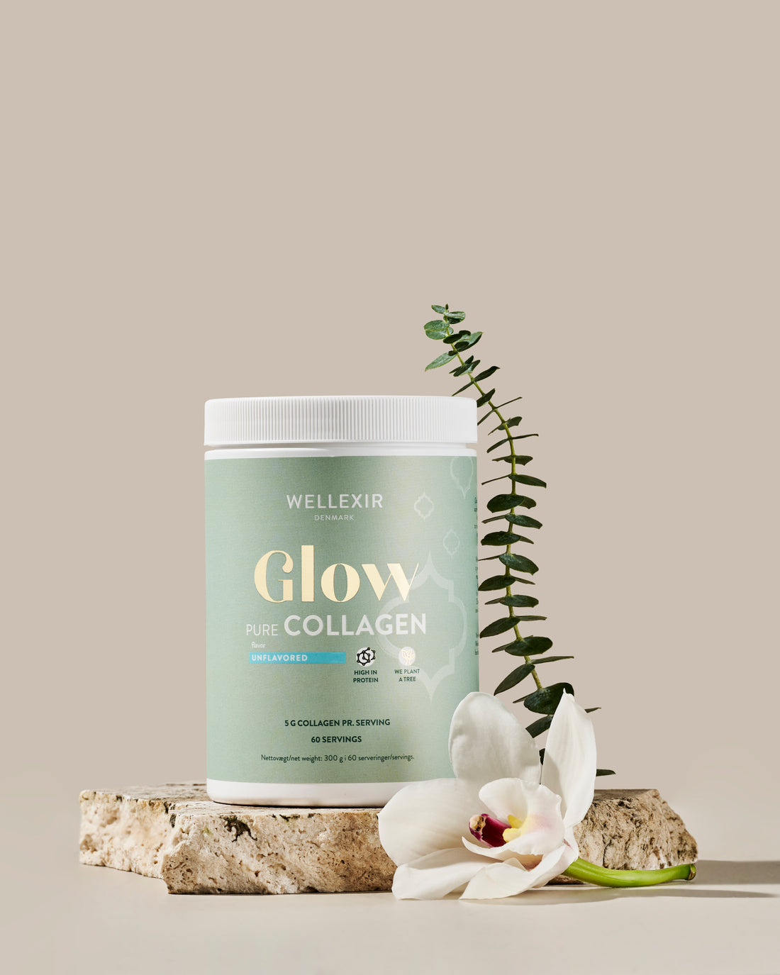 Wellexir Glow Pure Collagen - Unflavored 300 g. for 60 days