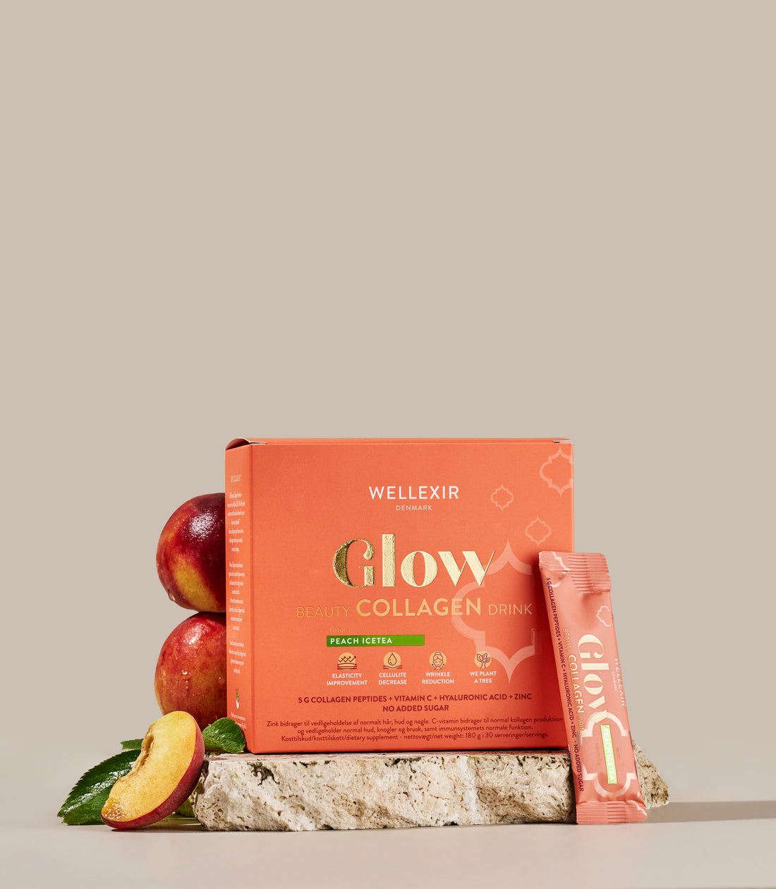 Wellexir Glow Beauty Drink - Peach Ice Tea 30 BOX