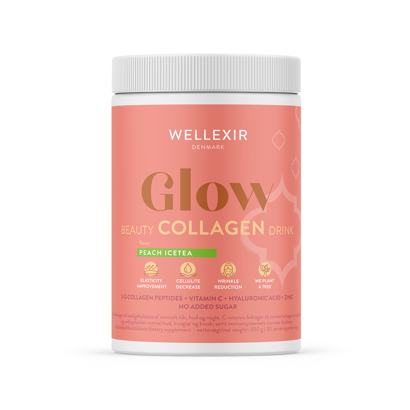 Wellexir Glow Beauty Drink - Peach Ice Tea 60 days / 360 g.