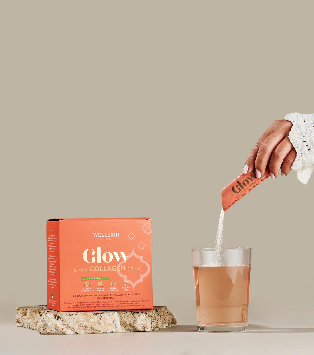 Wellexir Glow Beauty Drink - Peach Ice Tea 30 BOX