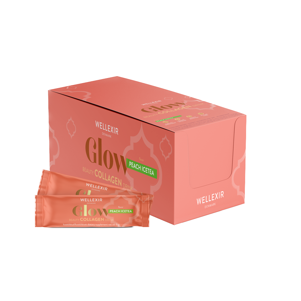 Glow collagen peach icetea 50 sachets