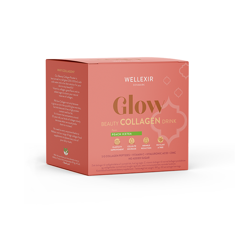 Glow collagen peach icetea Box with 30 sachets - WELLEXIR